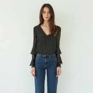 ❤️Calvin Klein Black Polka Dot Women's Top M